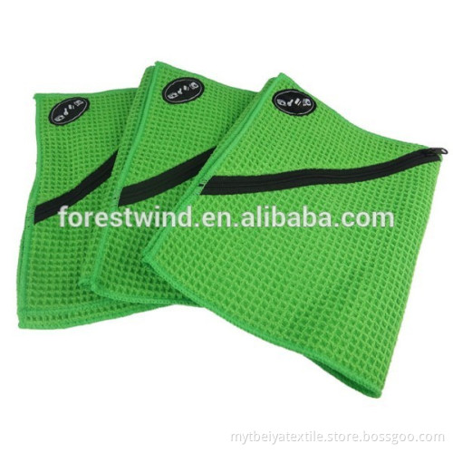 Cheap Fashion Zipper pocket microfiber sports towel